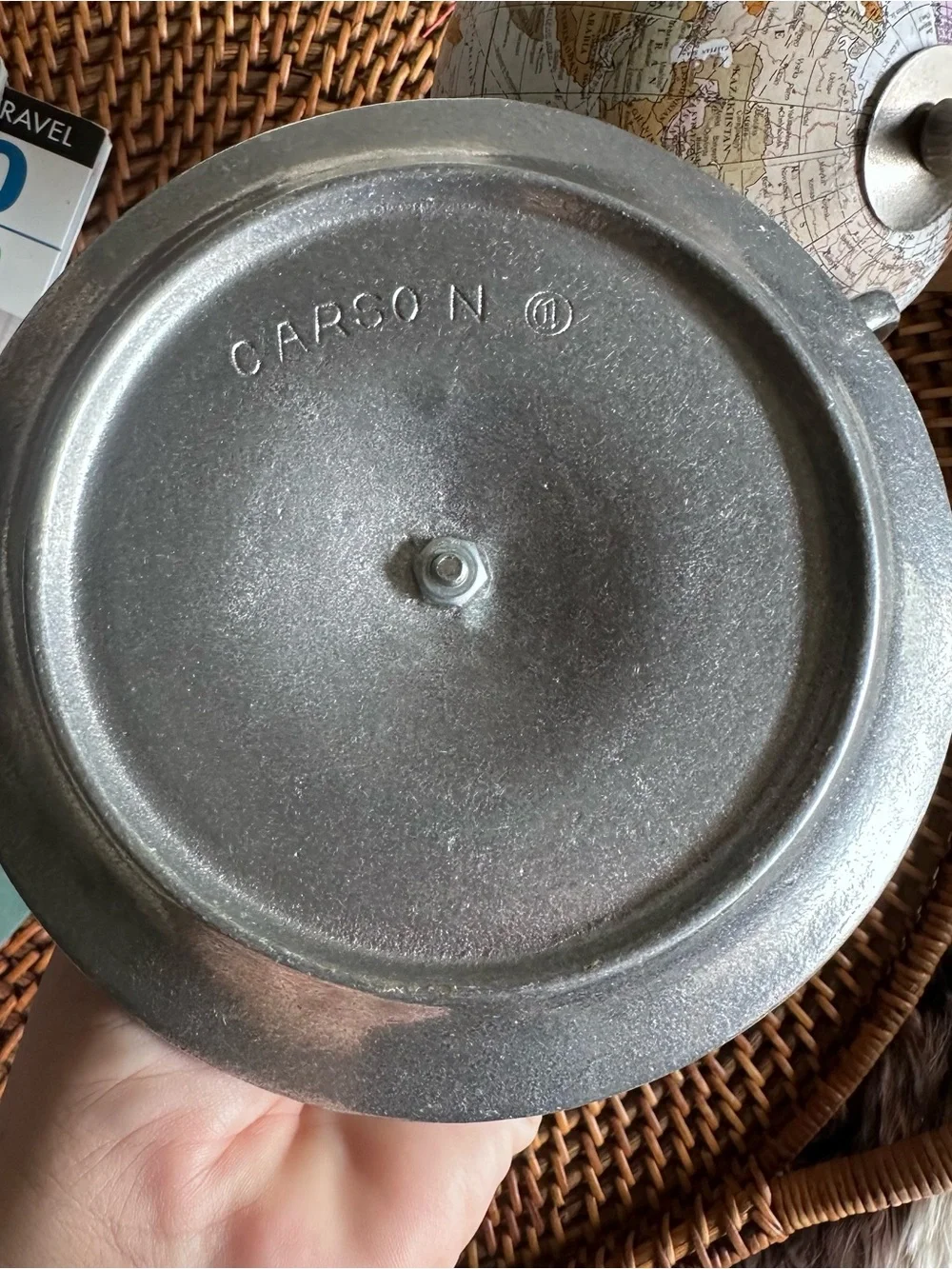 CARSON Vintage Farmhouse Primitive Statesmetal Chamberstick Candlestick Holder
